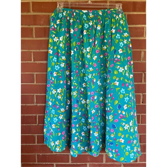 Vintage Floral Plus Size Skirt 1990s - Picture 4 of 8